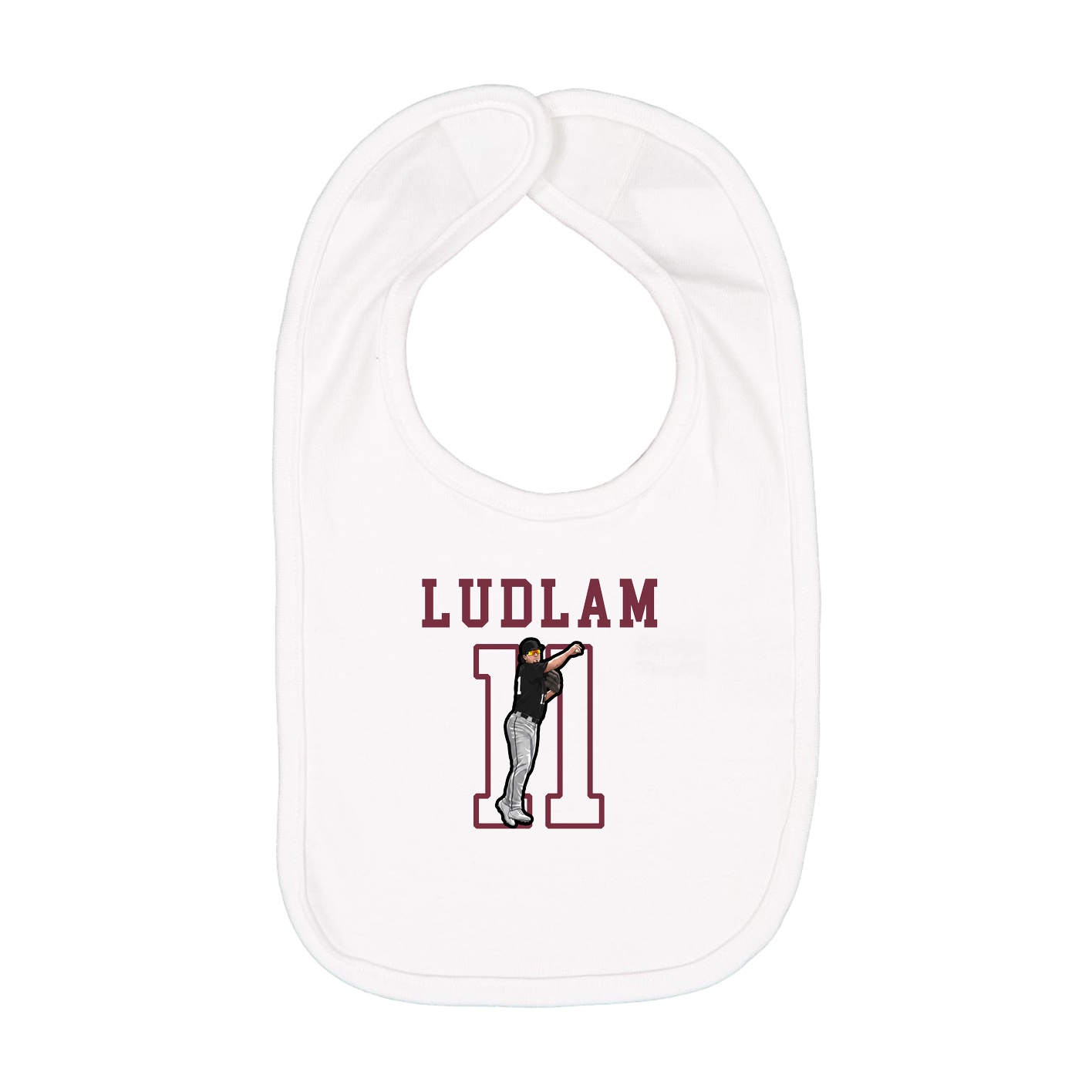 Infant Bib — Shirsey in White