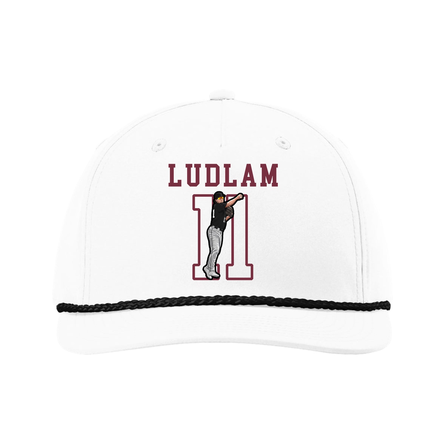 Five-Panel Classic Rope Cap — Shirsey in White