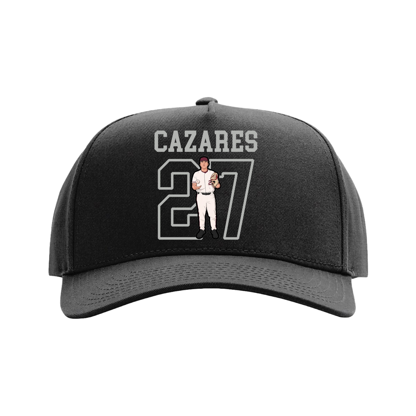Full Fabric Five-Panel Champ Cap — Shirsey in Black
