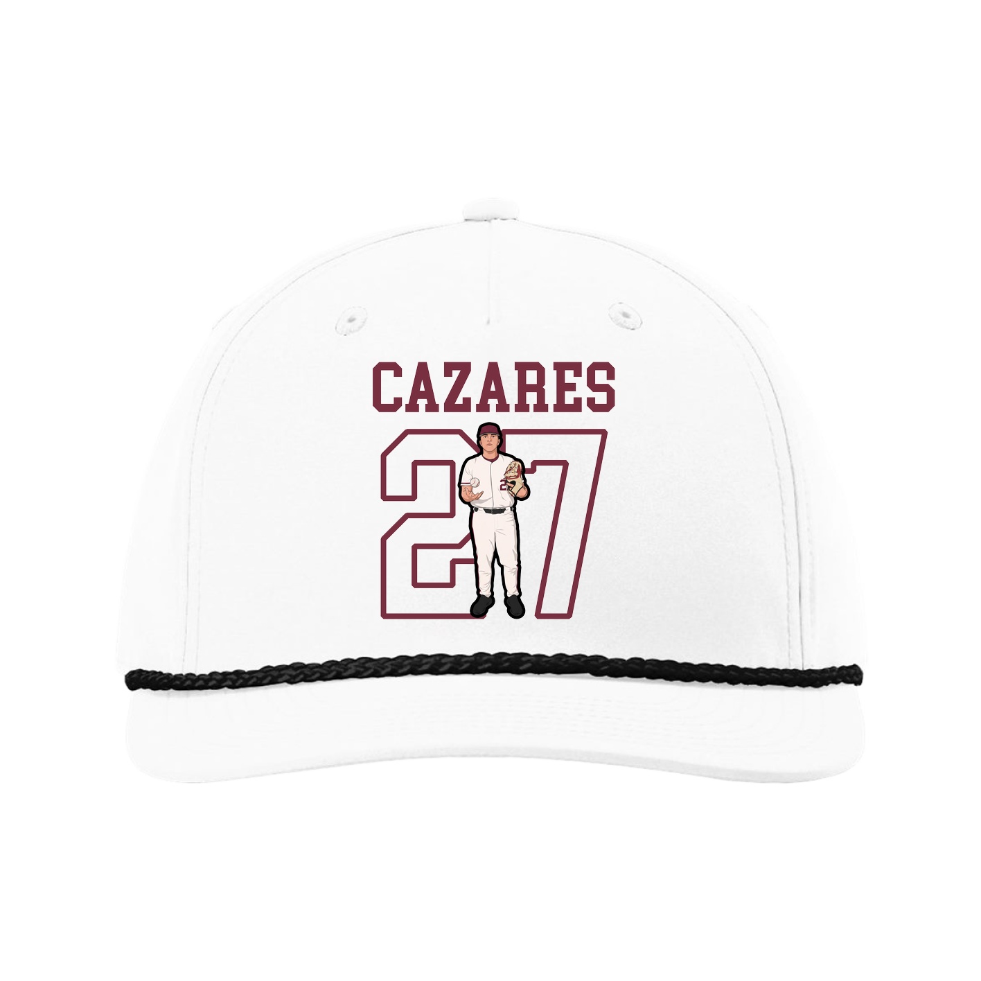 Five-Panel Classic Rope Cap — Shirsey in White