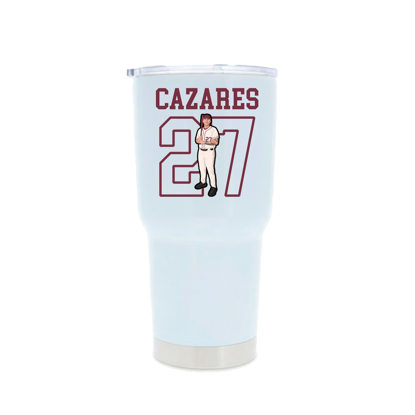 30oz Stainless Steel Tumbler — Shirsey in White