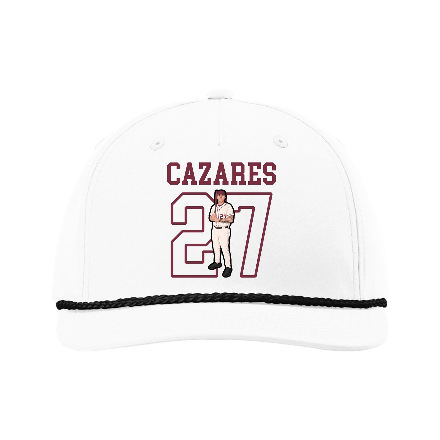 Five-Panel Classic Rope Cap — Shirsey in White