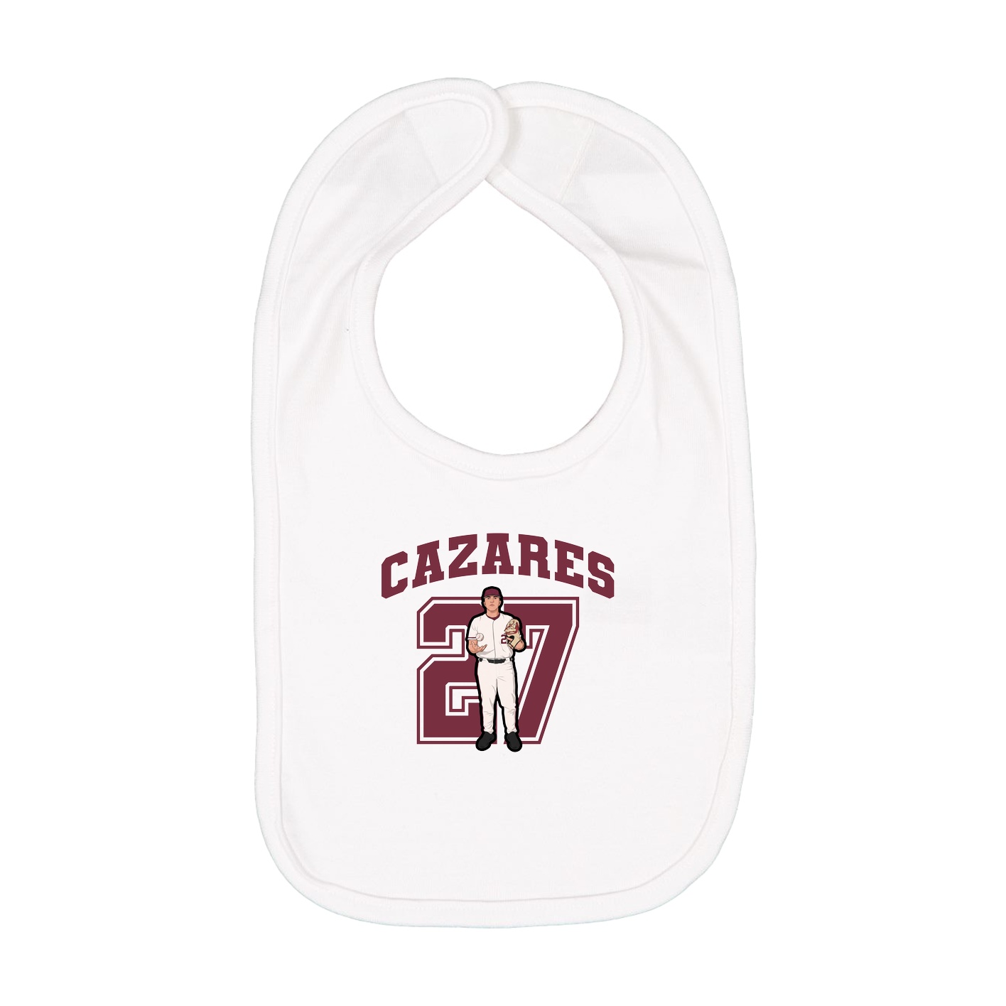 Infant Bib — Number in White