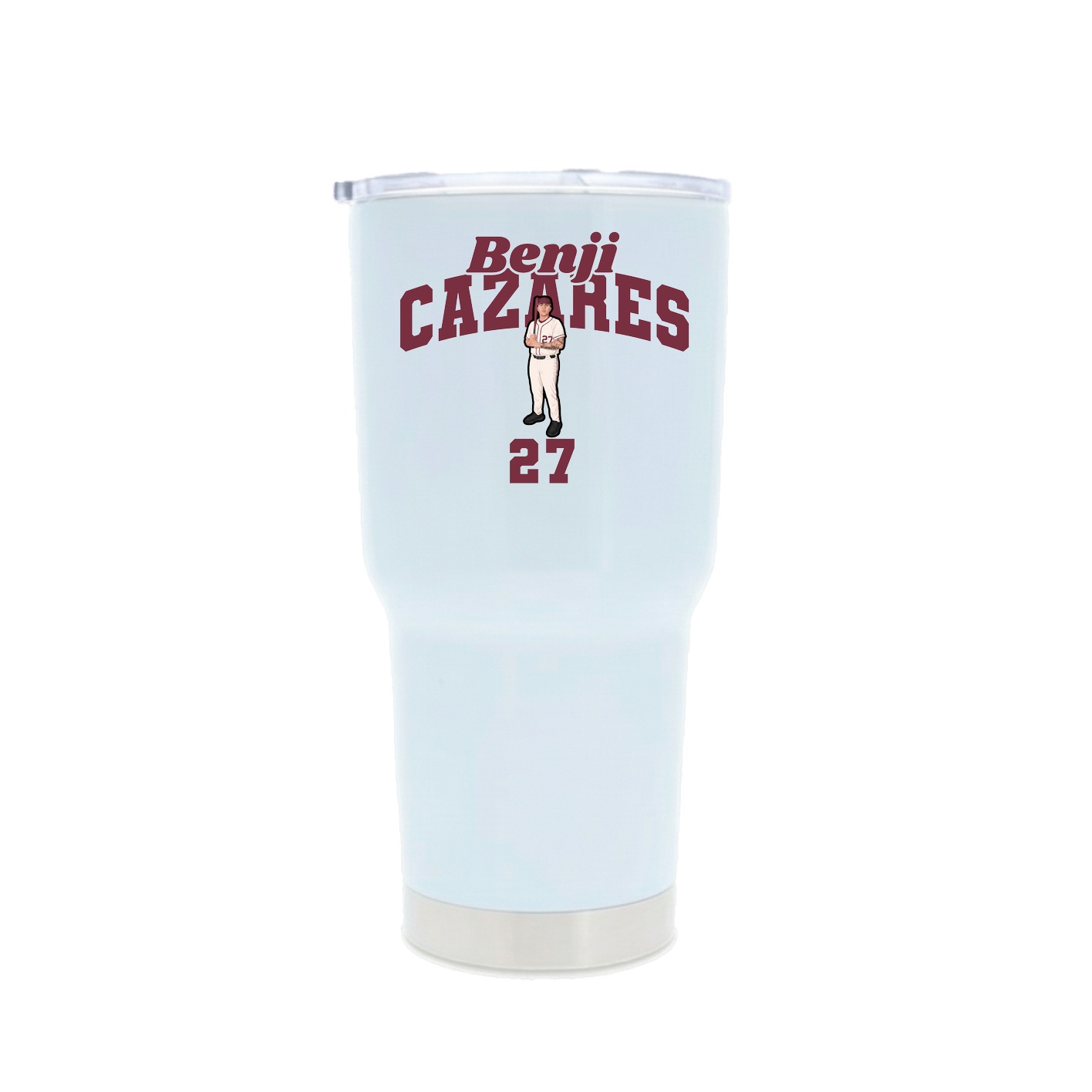 30oz Stainless Steel Tumbler — Signature Arch in White