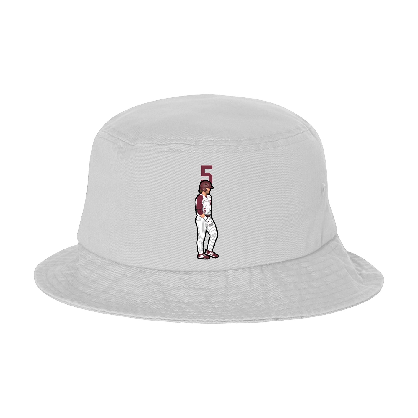 Bucket Cap — Number Top in White