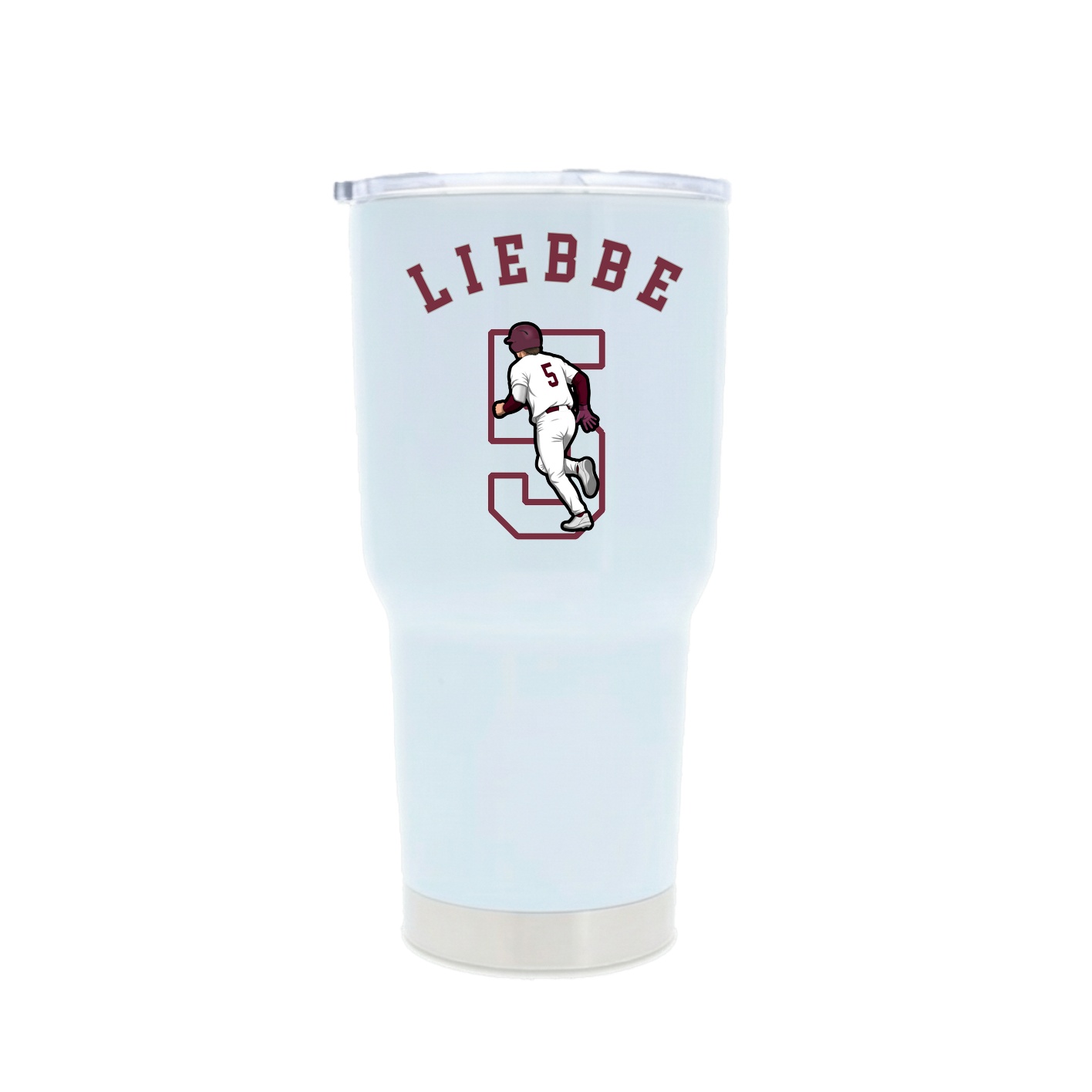 30oz Stainless Steel Tumbler — Shirsey Arch in White