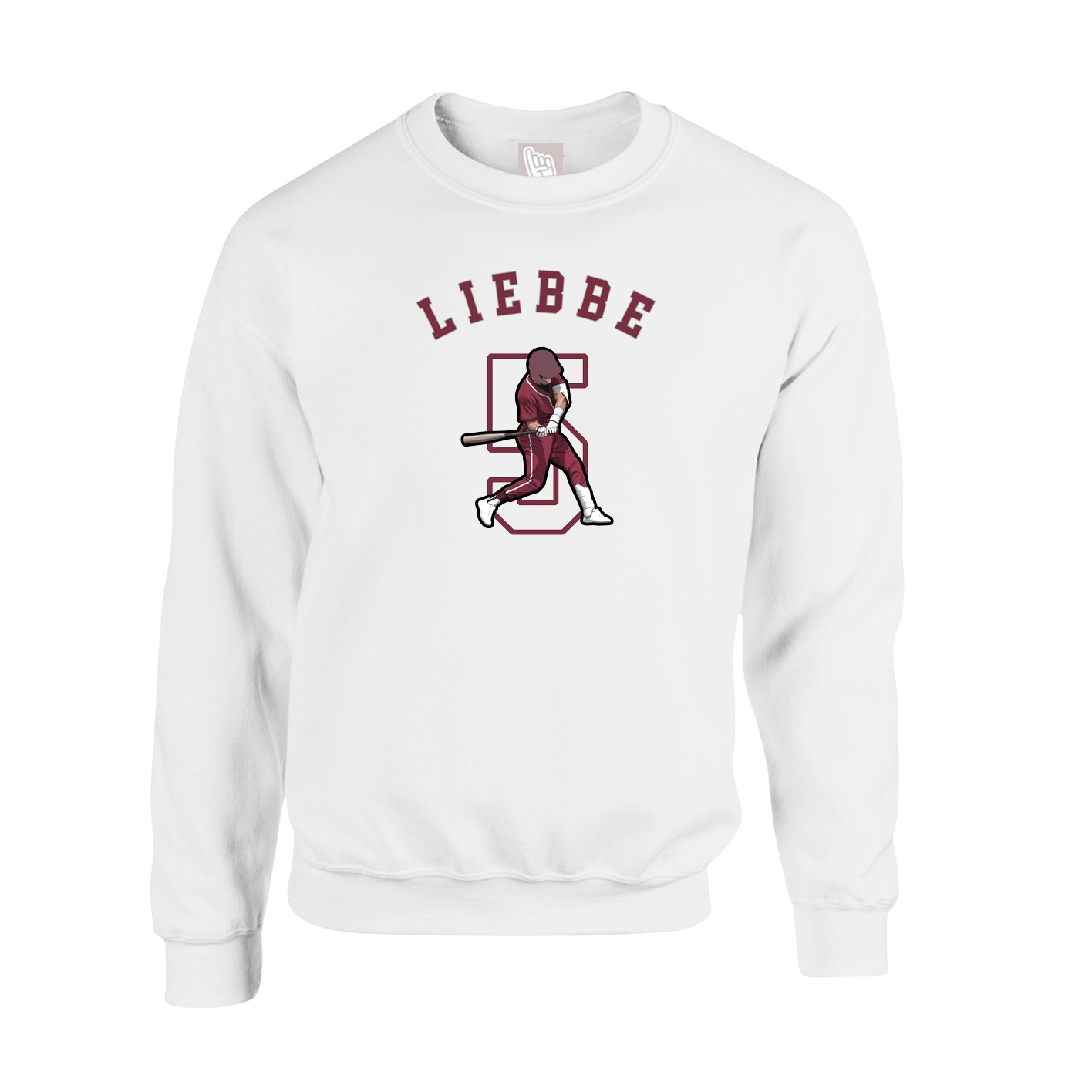 Fleece Crew — Shirsey Arch in White