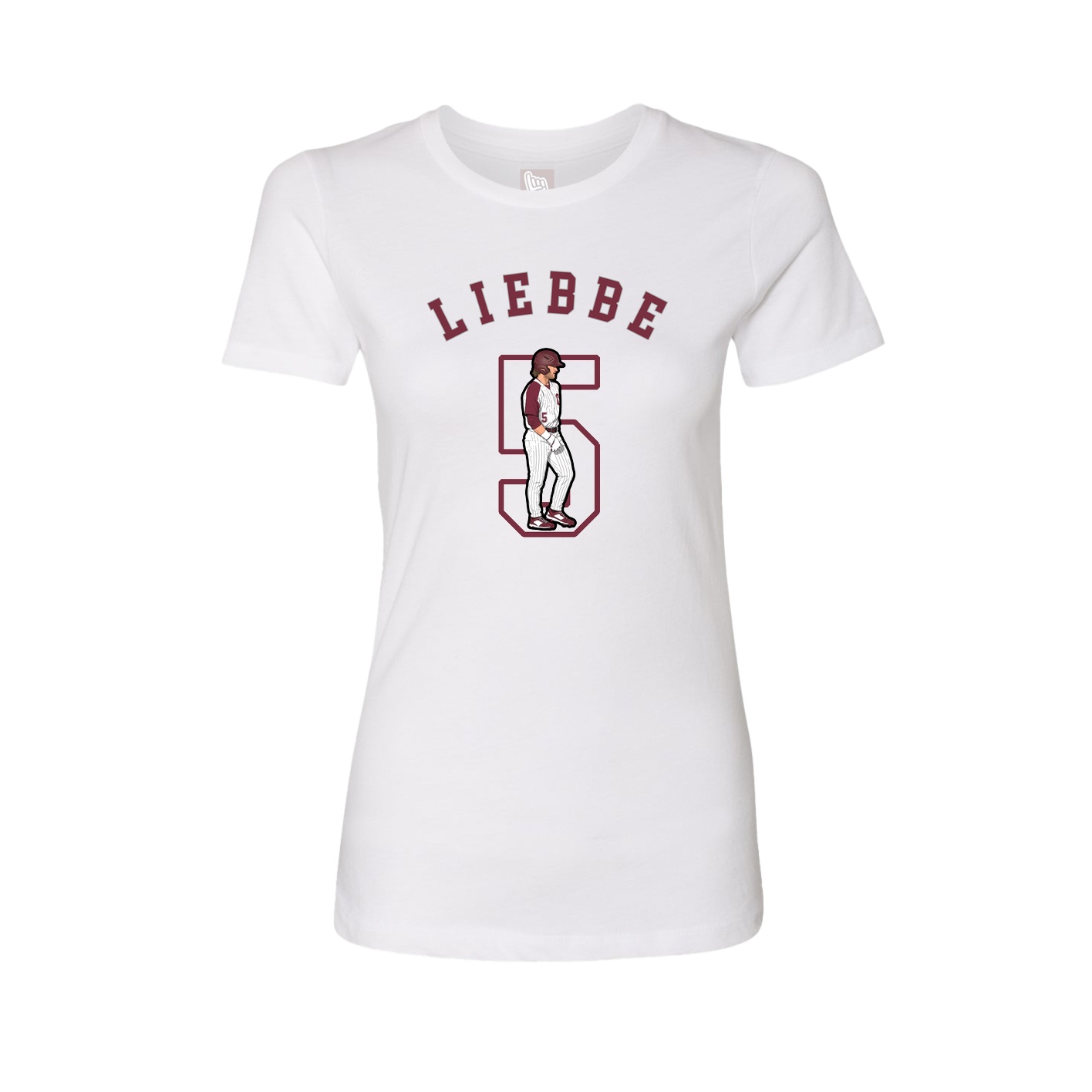 Fitted Women's Tee — Shirsey Arch in White