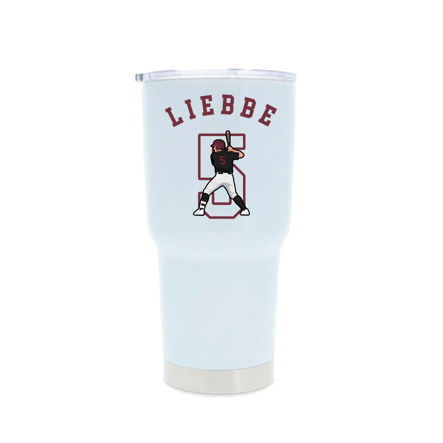 30oz Stainless Steel Tumbler — Shirsey Arch in White