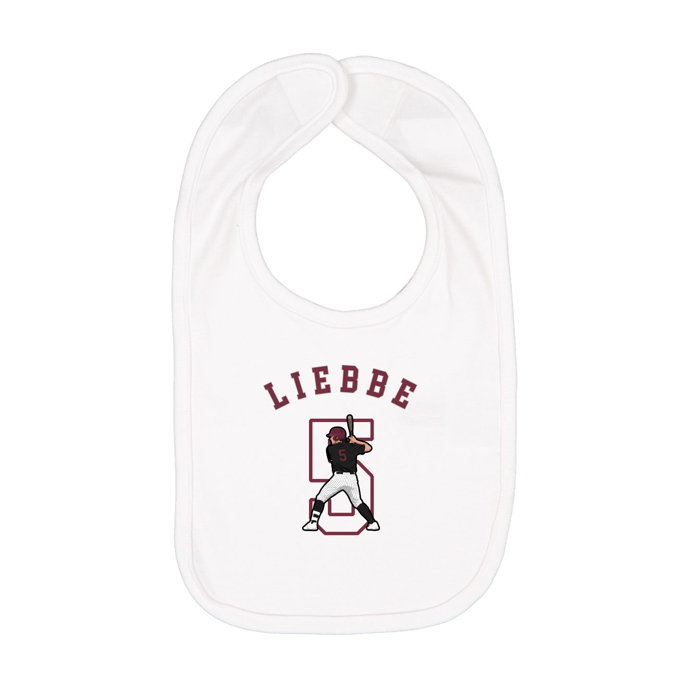 Infant Bib — Shirsey Arch in White