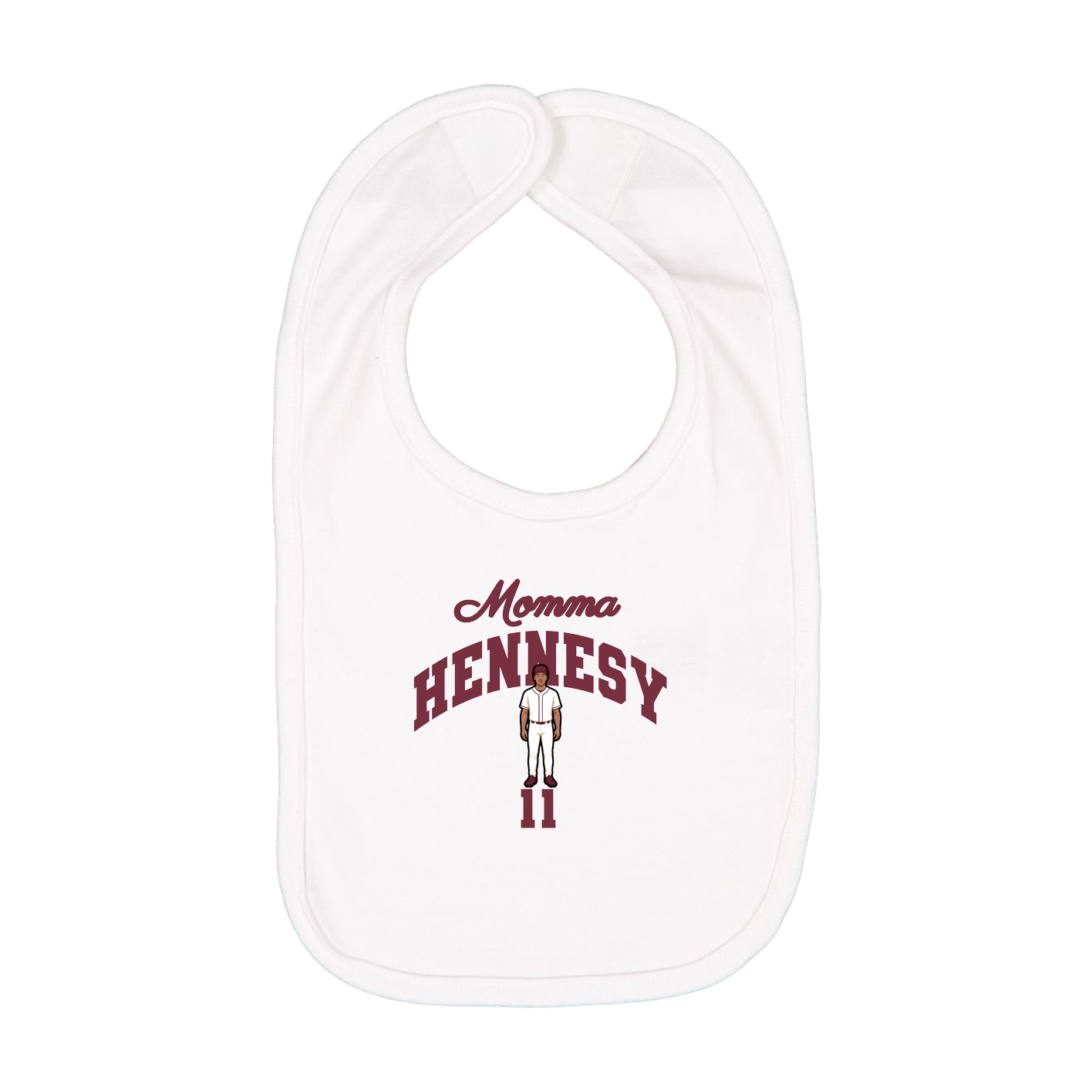 Infant Bib — Mothers Day Arch in White