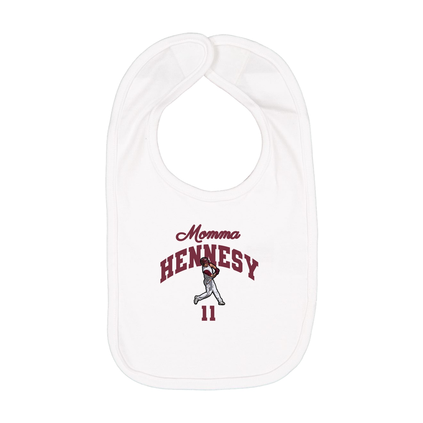 Infant Bib — Mothers Day Arch in White