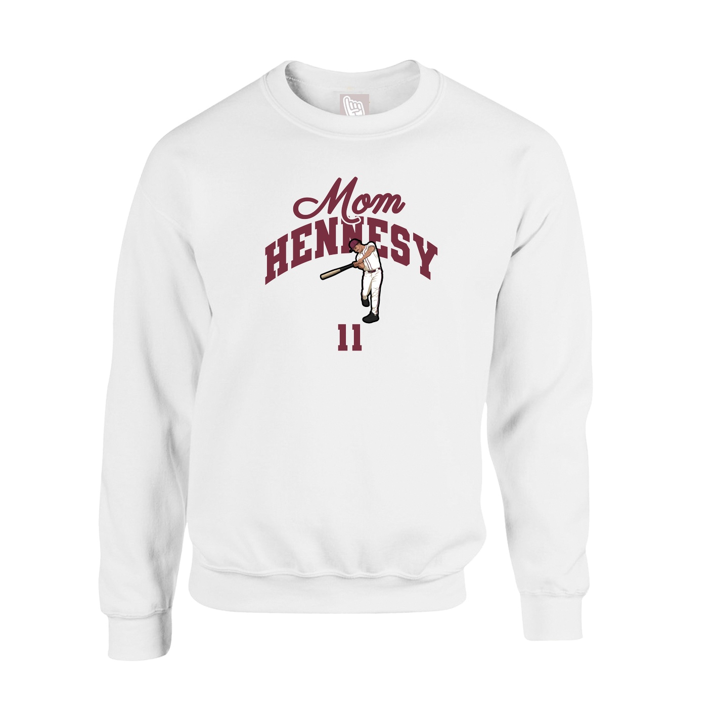 Fleece Crew — Mothers Day Arch in White