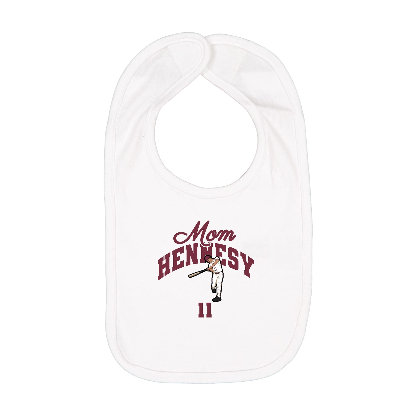 Infant Bib — Mothers Day Arch in White