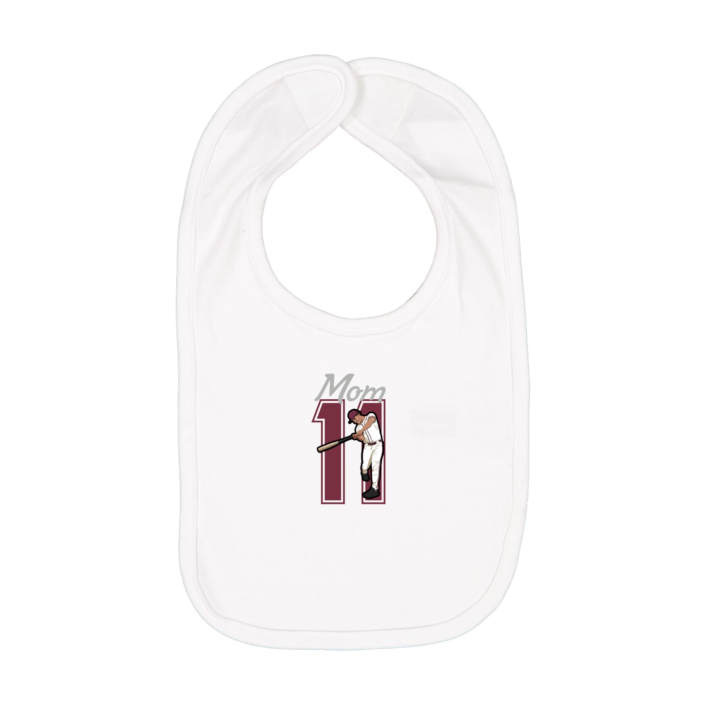 Infant Bib — Mothers Day Shirsey in White