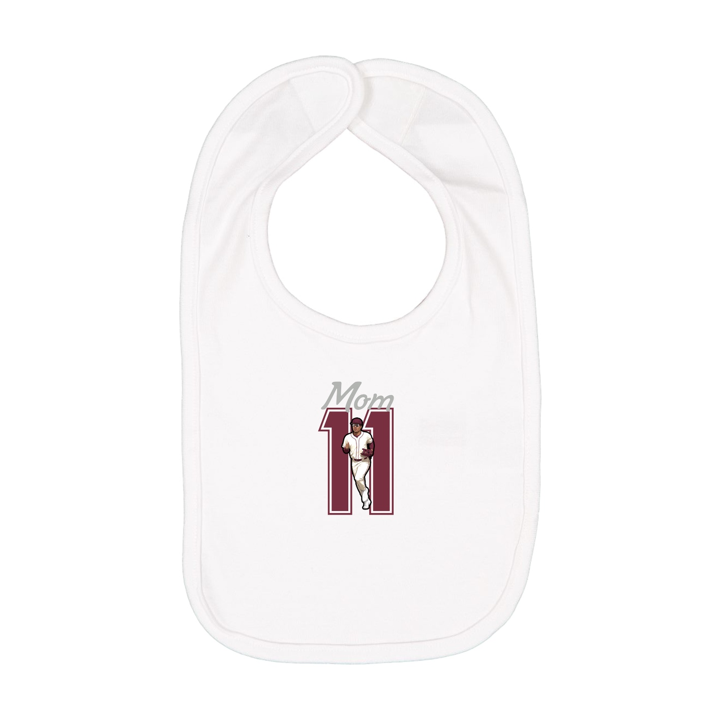 Infant Bib — Mothers Day Shirsey in White
