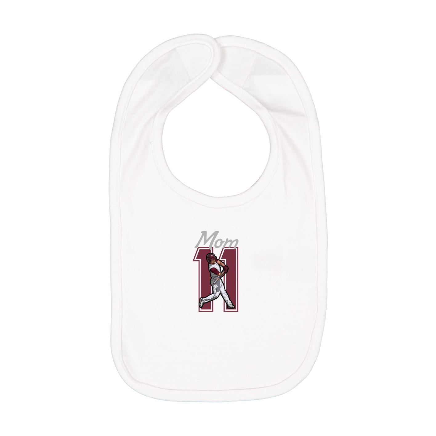 Infant Bib — Mothers Day Shirsey in White