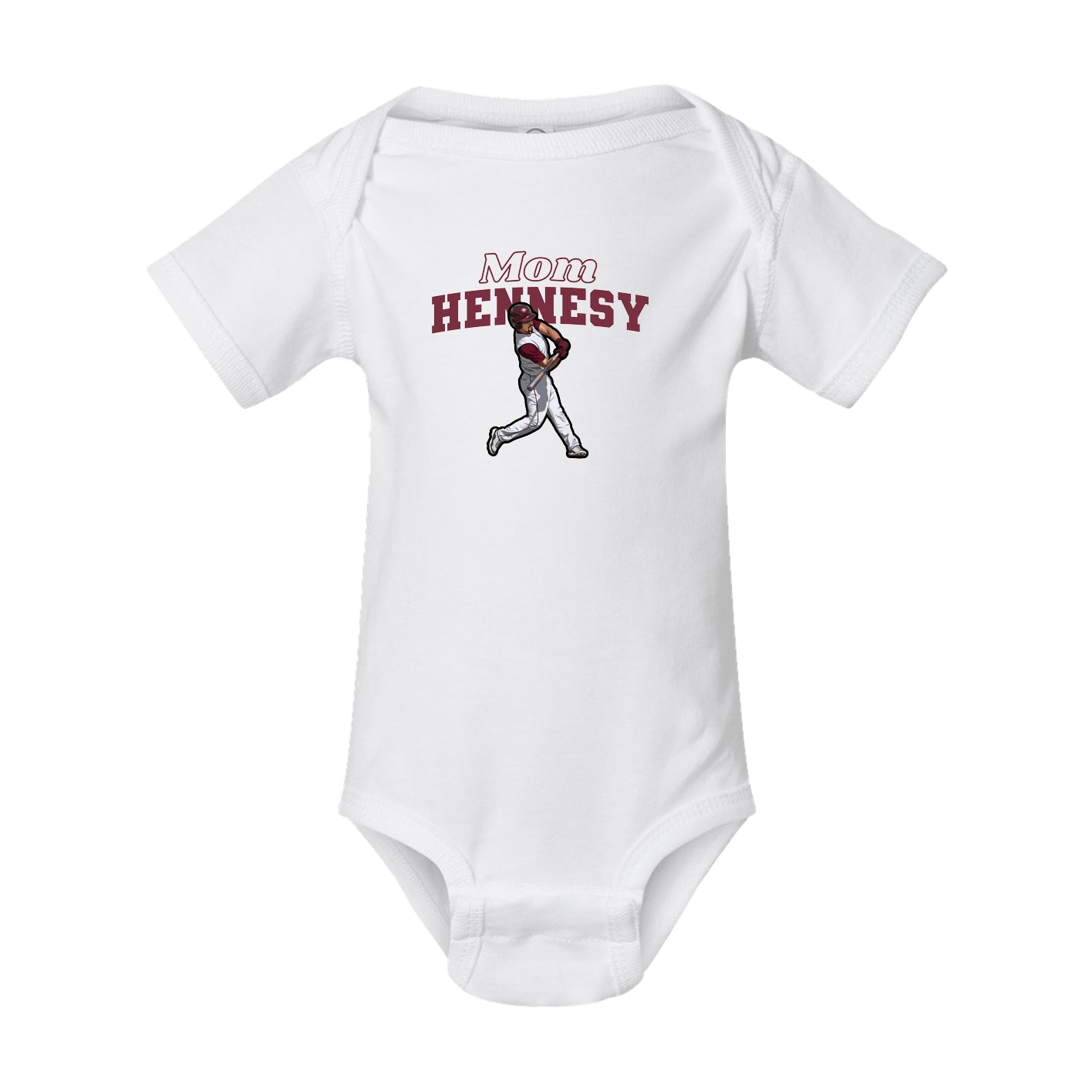Baby Onesie — Mothers Day Block in White
