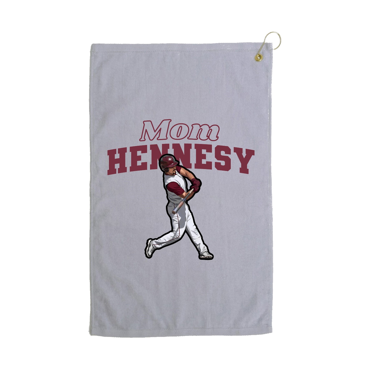 Golf Towel — Mothers Day Block in Grey