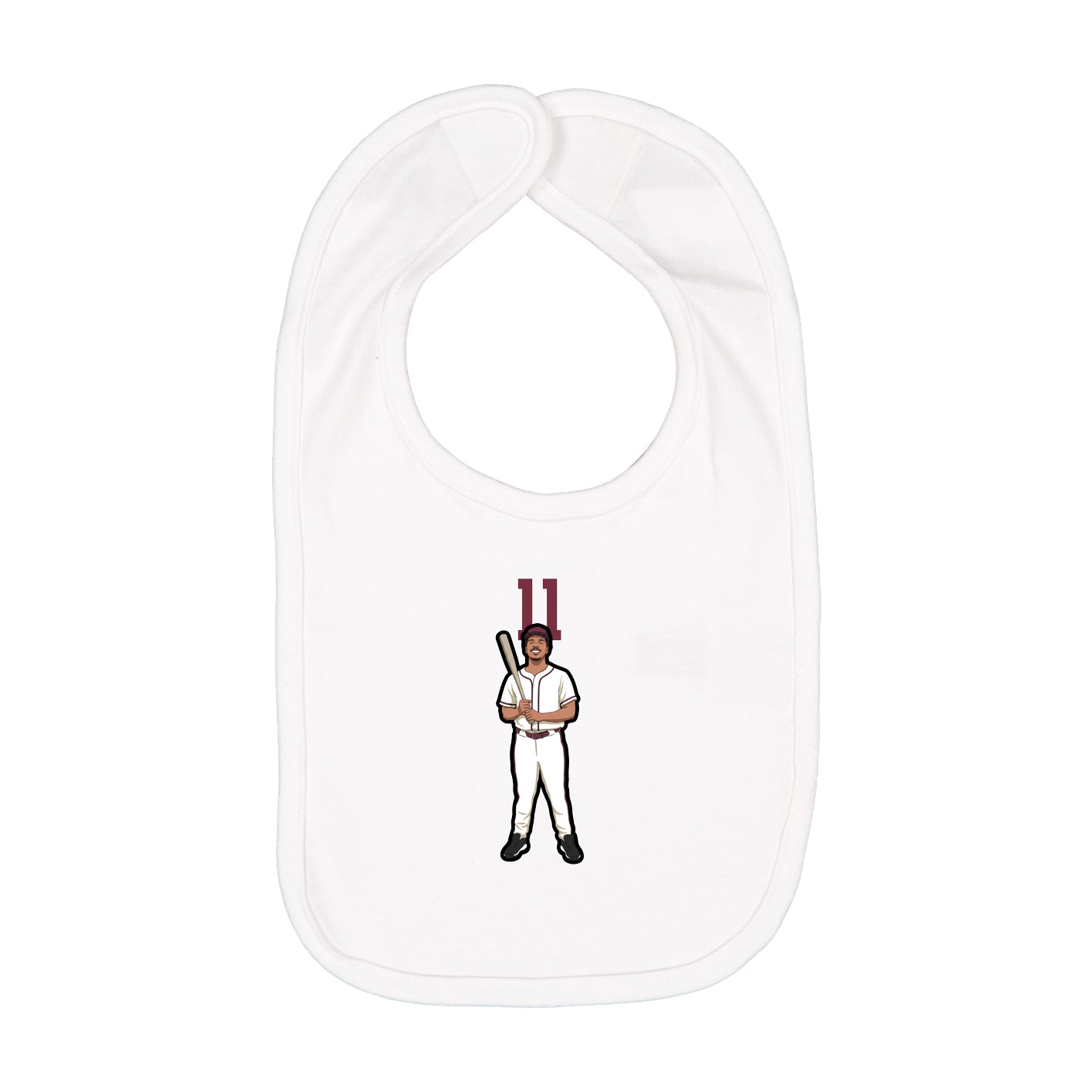 Infant Bib — Number Top in White
