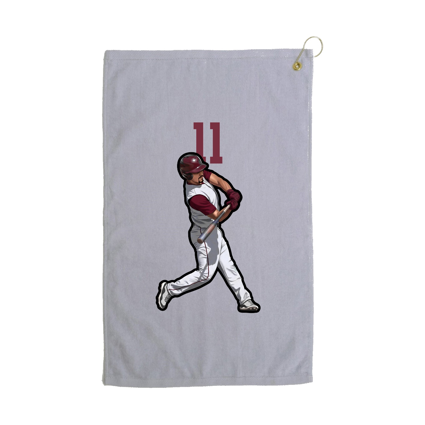 Golf Towel — Number Top in Grey