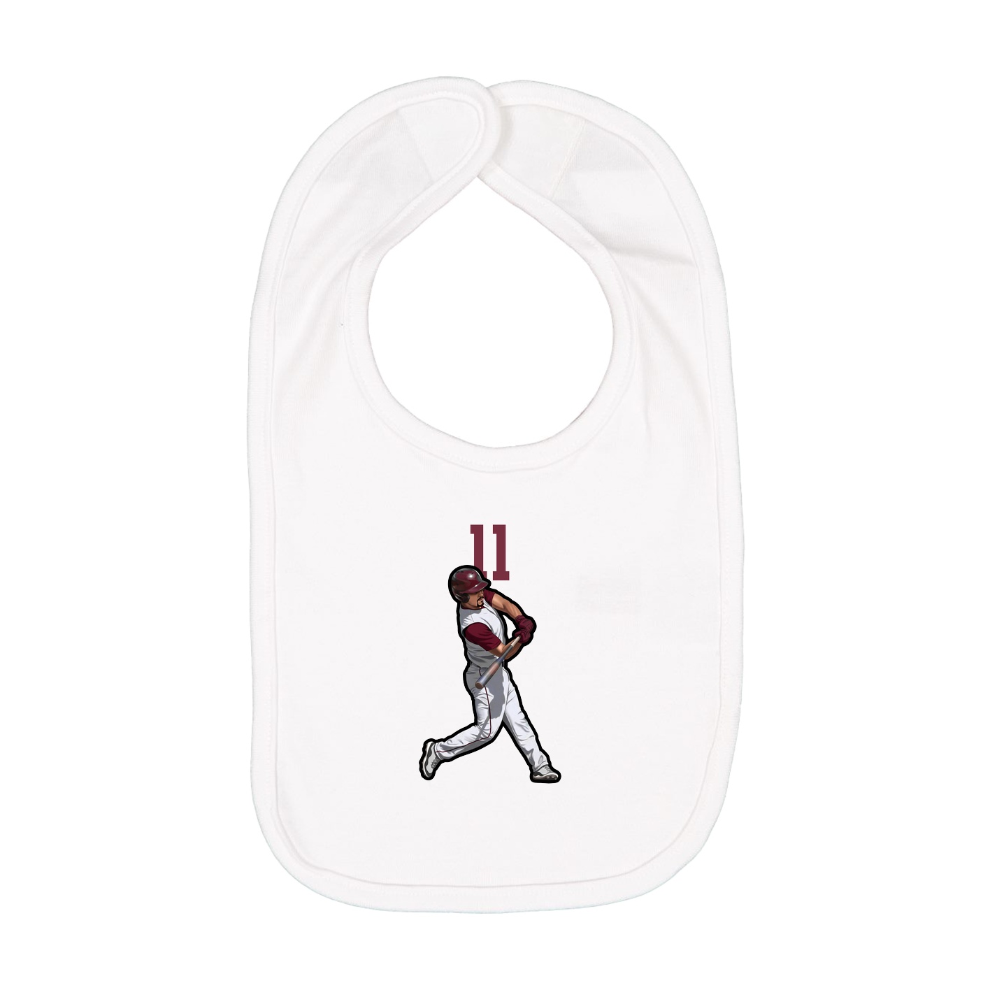 Infant Bib — Number Top in White