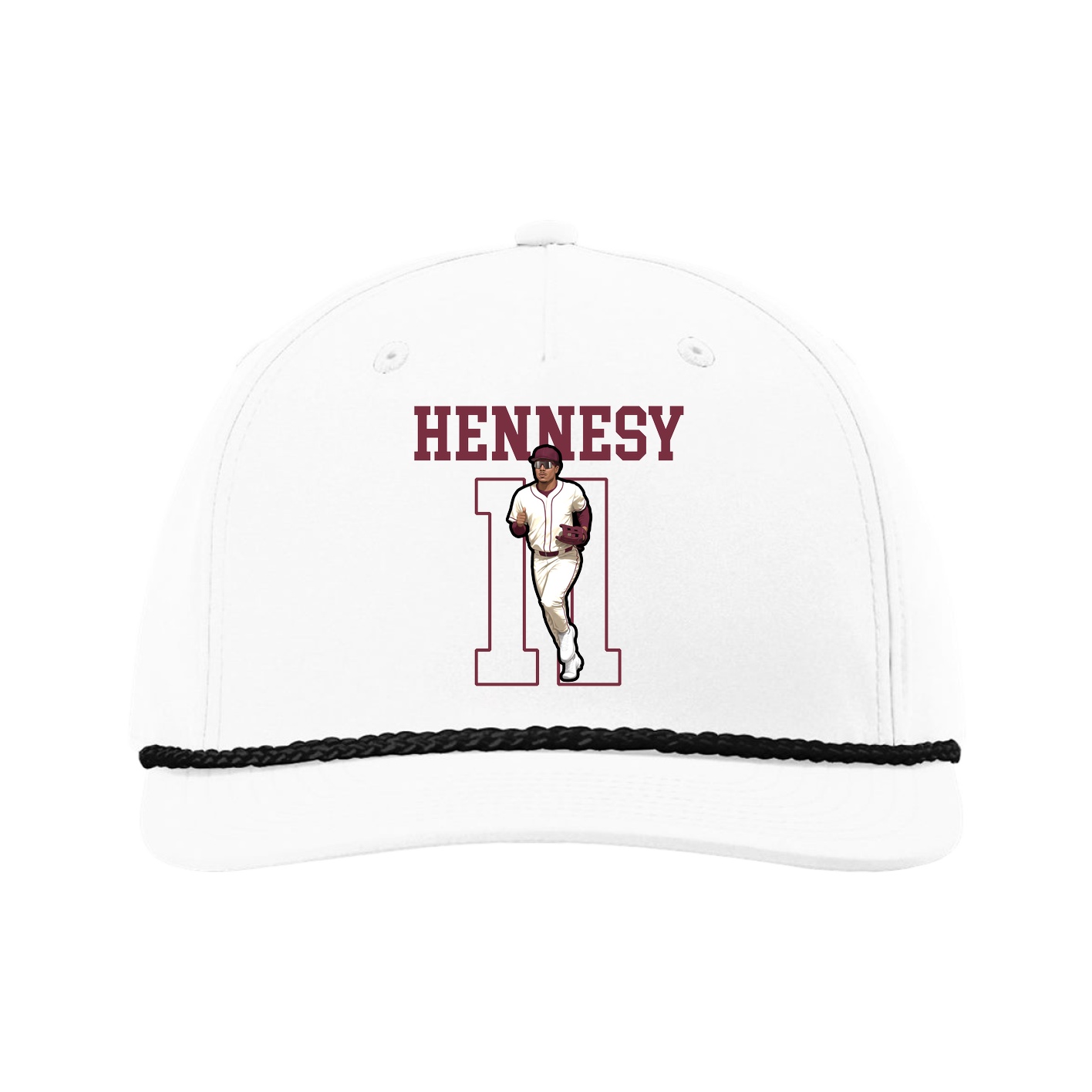 Five-Panel Classic Rope Cap — Shirsey in White