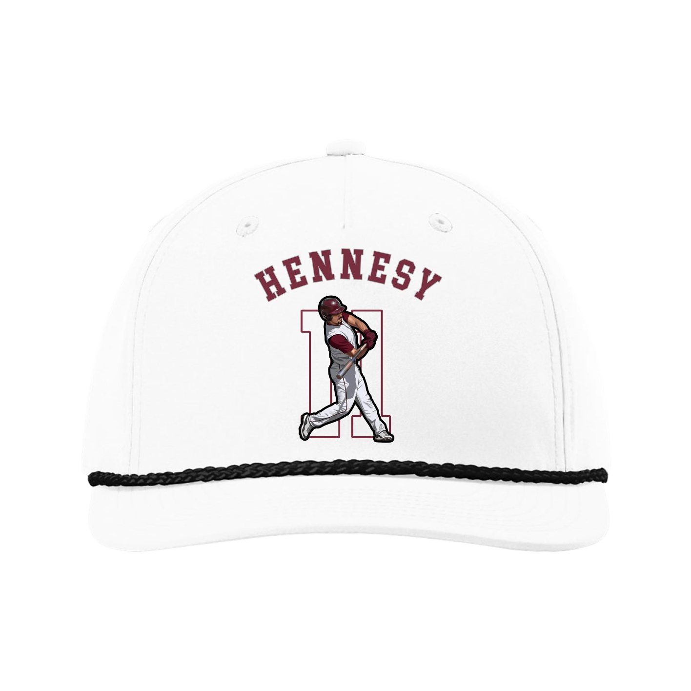 Five-Panel Classic Rope Cap — Shirsey Arch in White