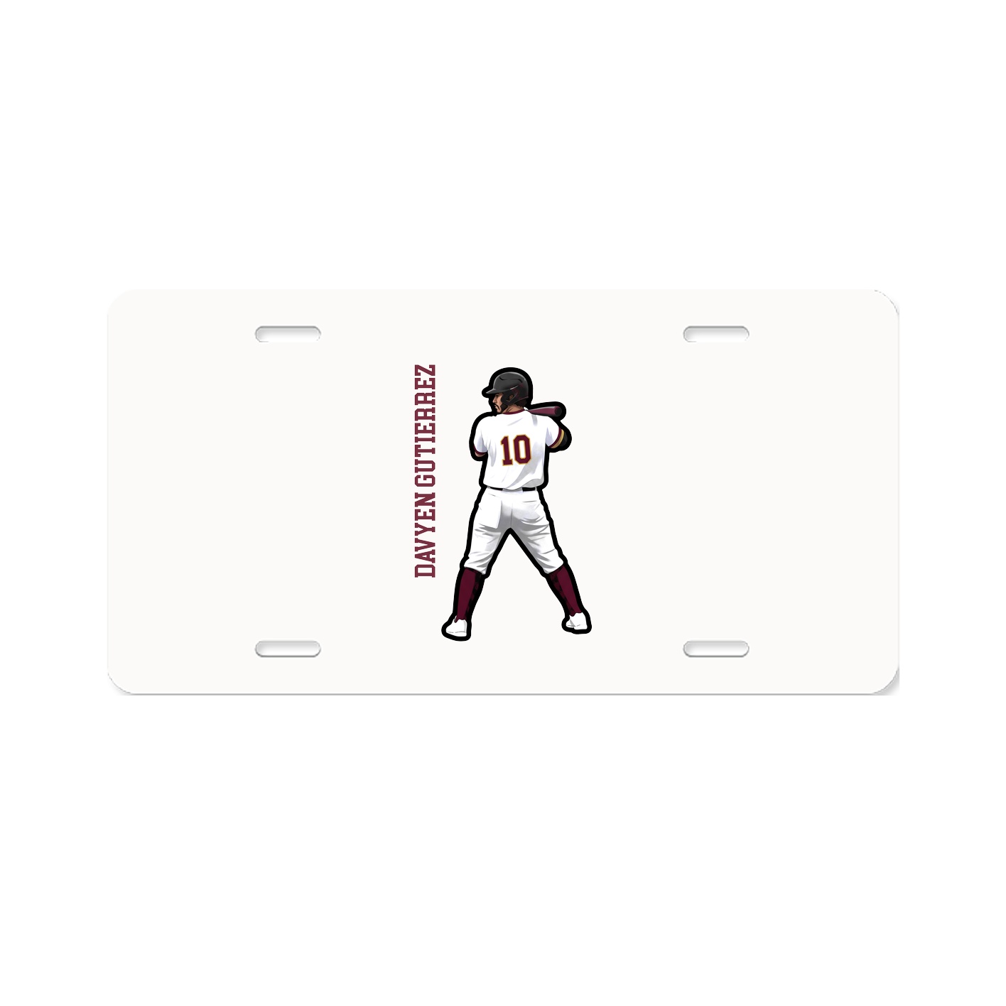 License Plate — Name Vertical in Classic