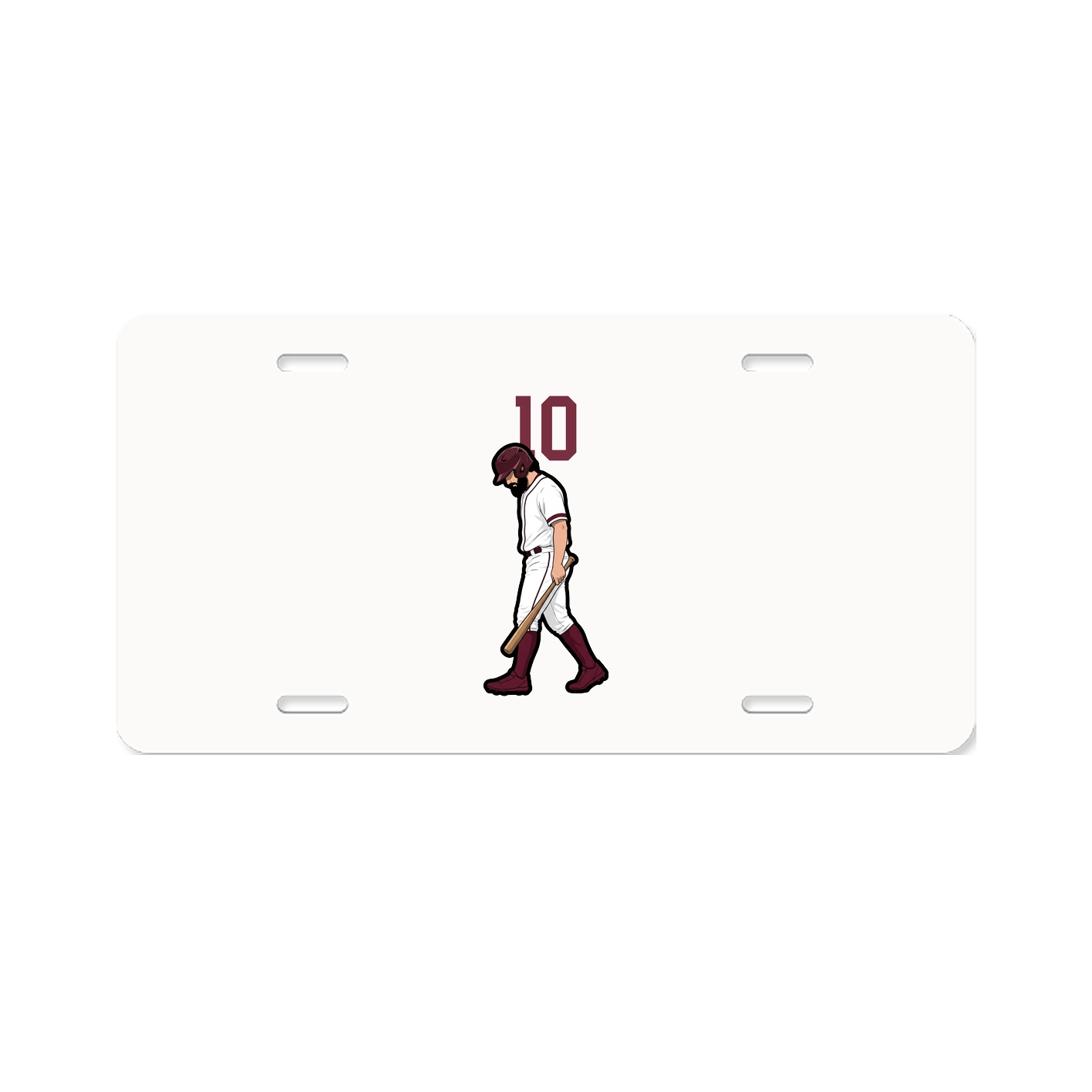 License Plate — Number Top in Classic