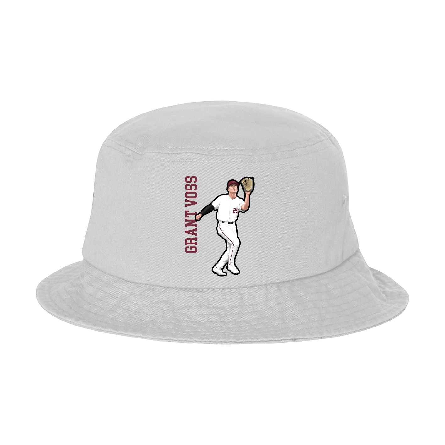 Bucket Cap — Name Vertical in White