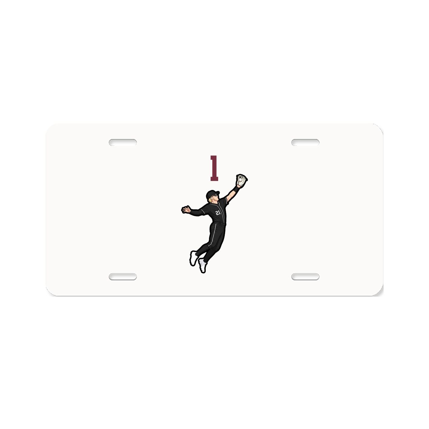 License Plate — Number Top in Classic