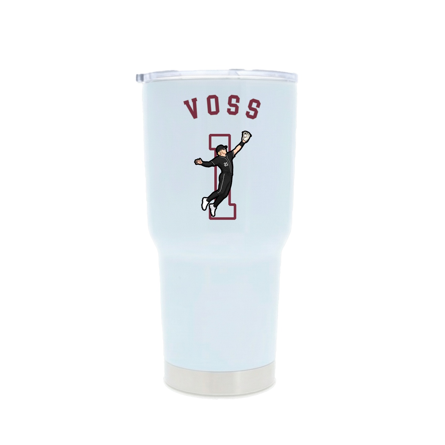 30oz Stainless Steel Tumbler — Shirsey Arch in White