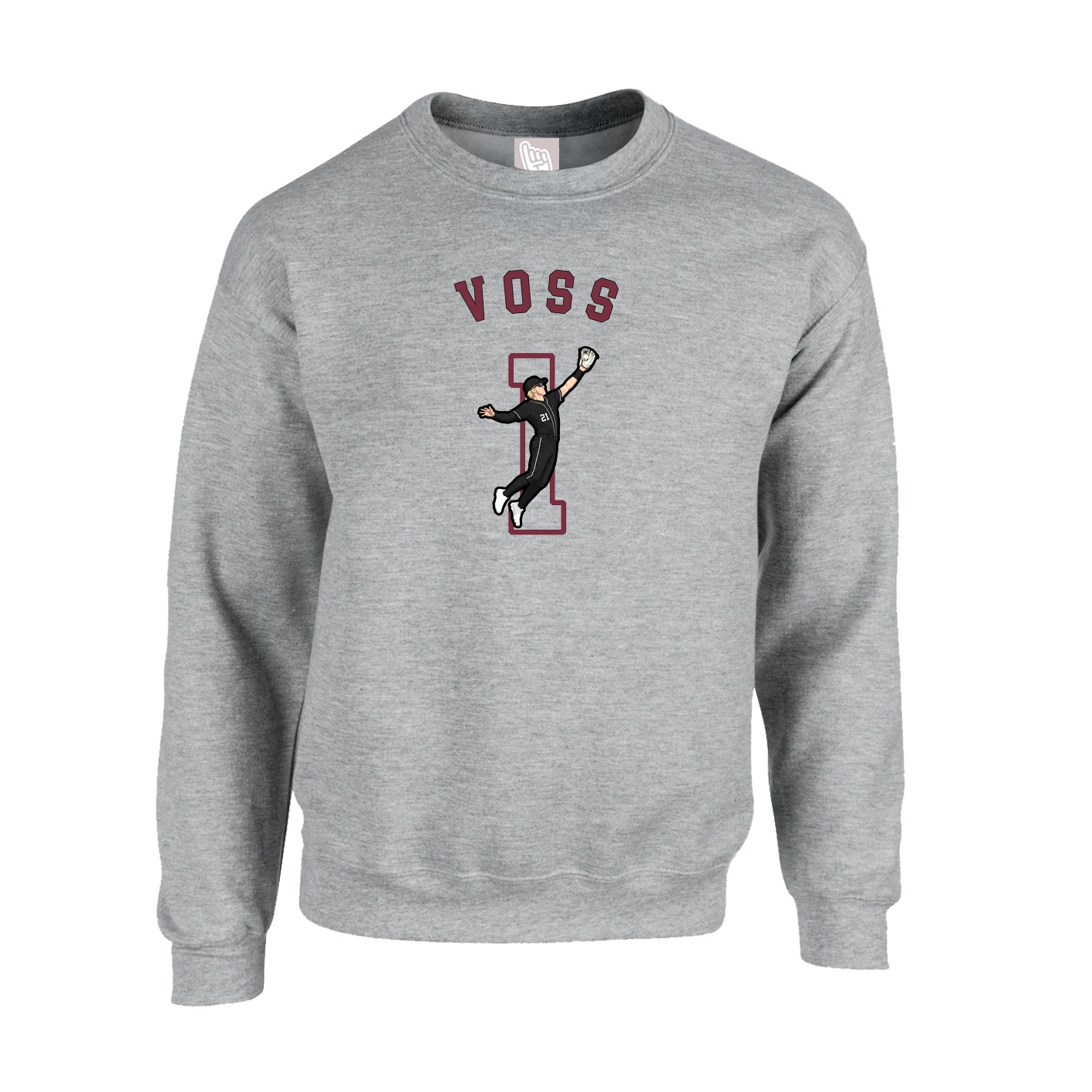 Fleece Crew — Shirsey Arch in Grey