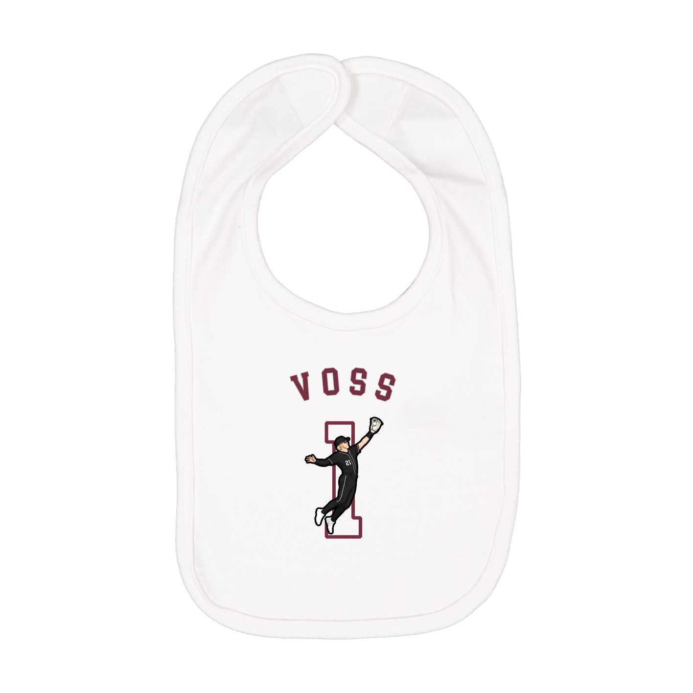 Infant Bib — Shirsey Arch in White