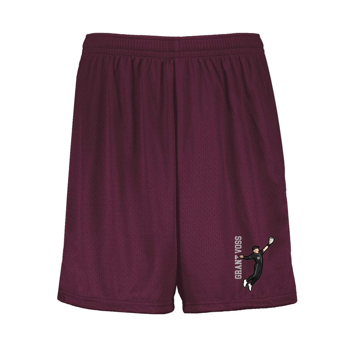 Shorts — Name Vertical in Maroon