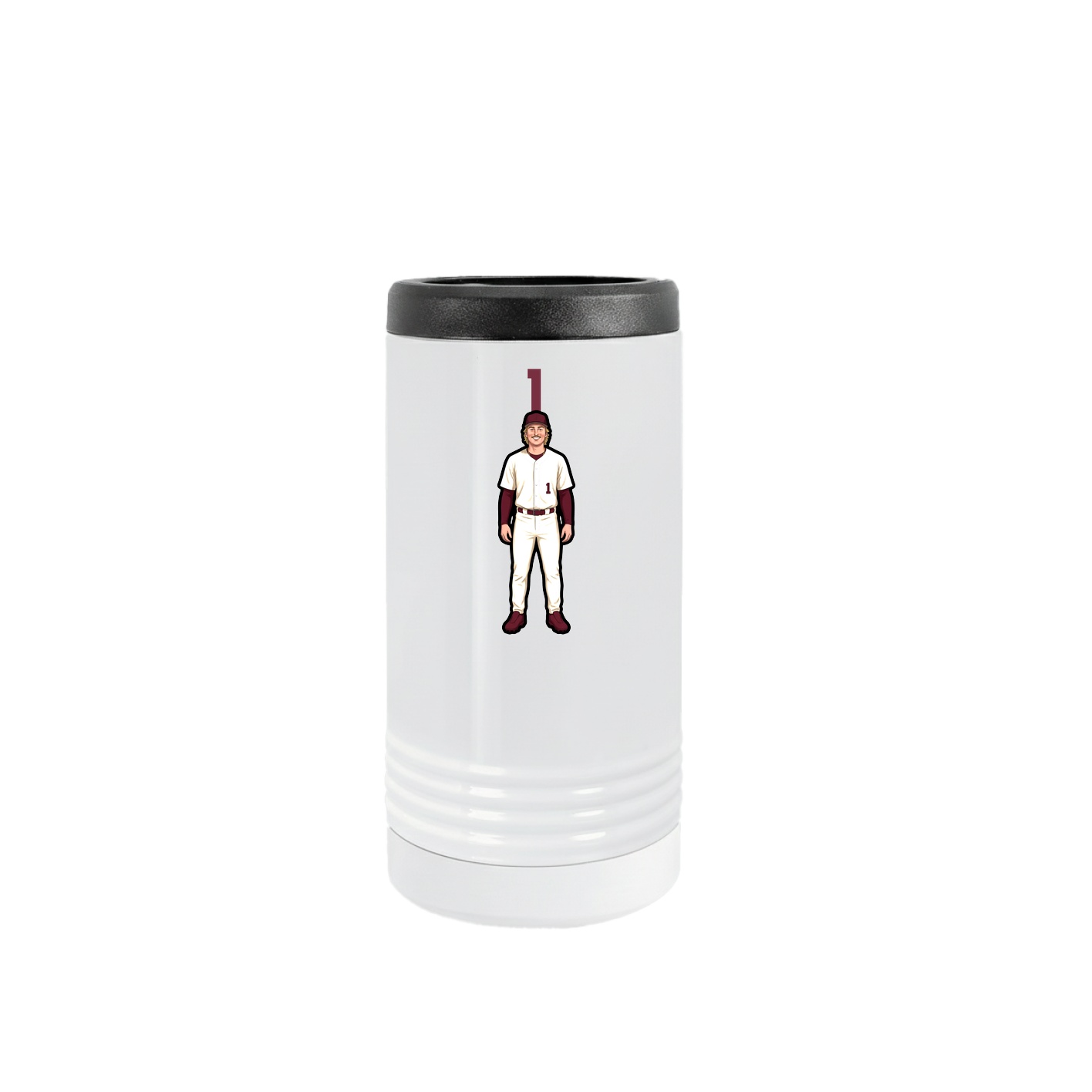 Slim Beverage Holder — Number Top in White
