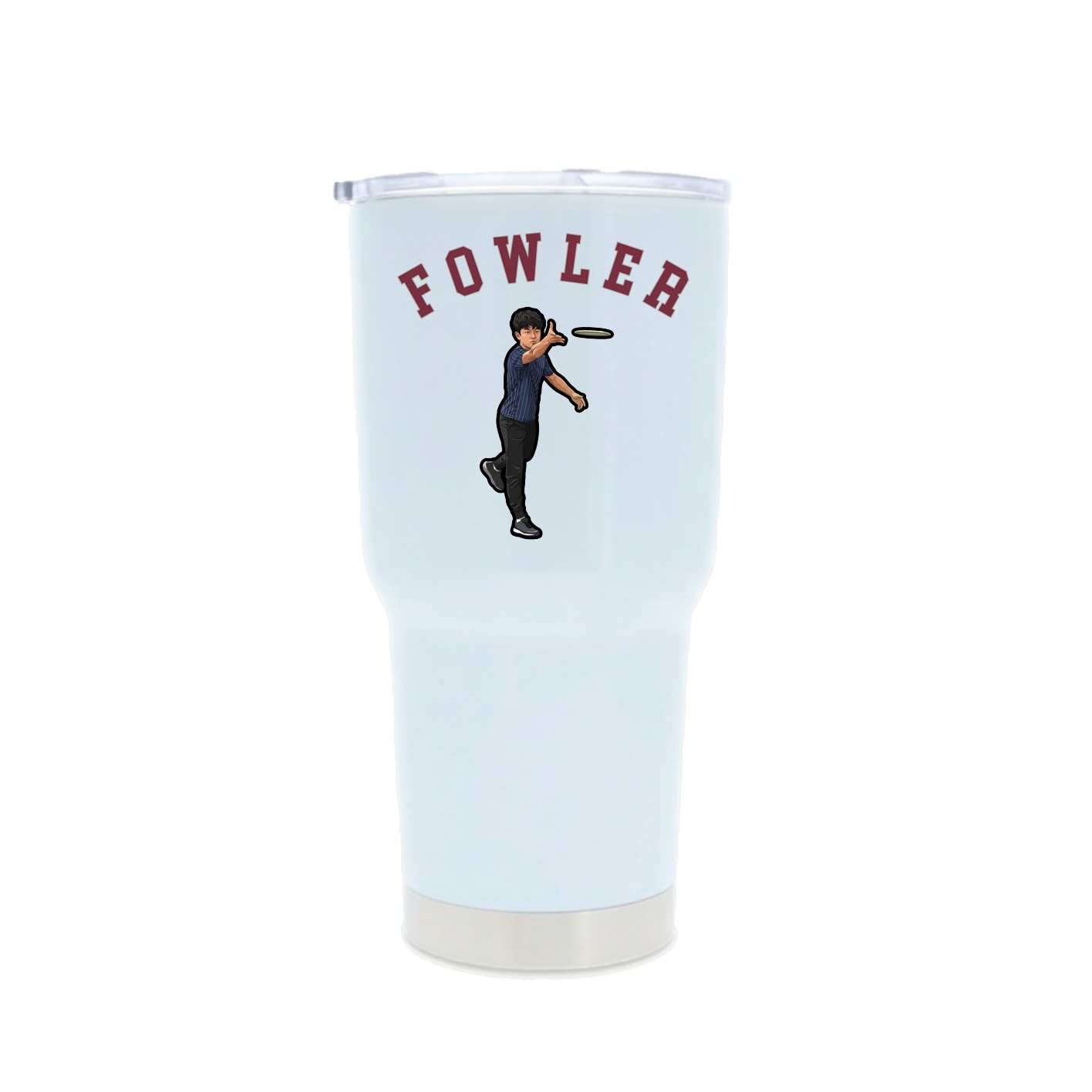 30oz Stainless Steel Tumbler — Shirsey Arch in White