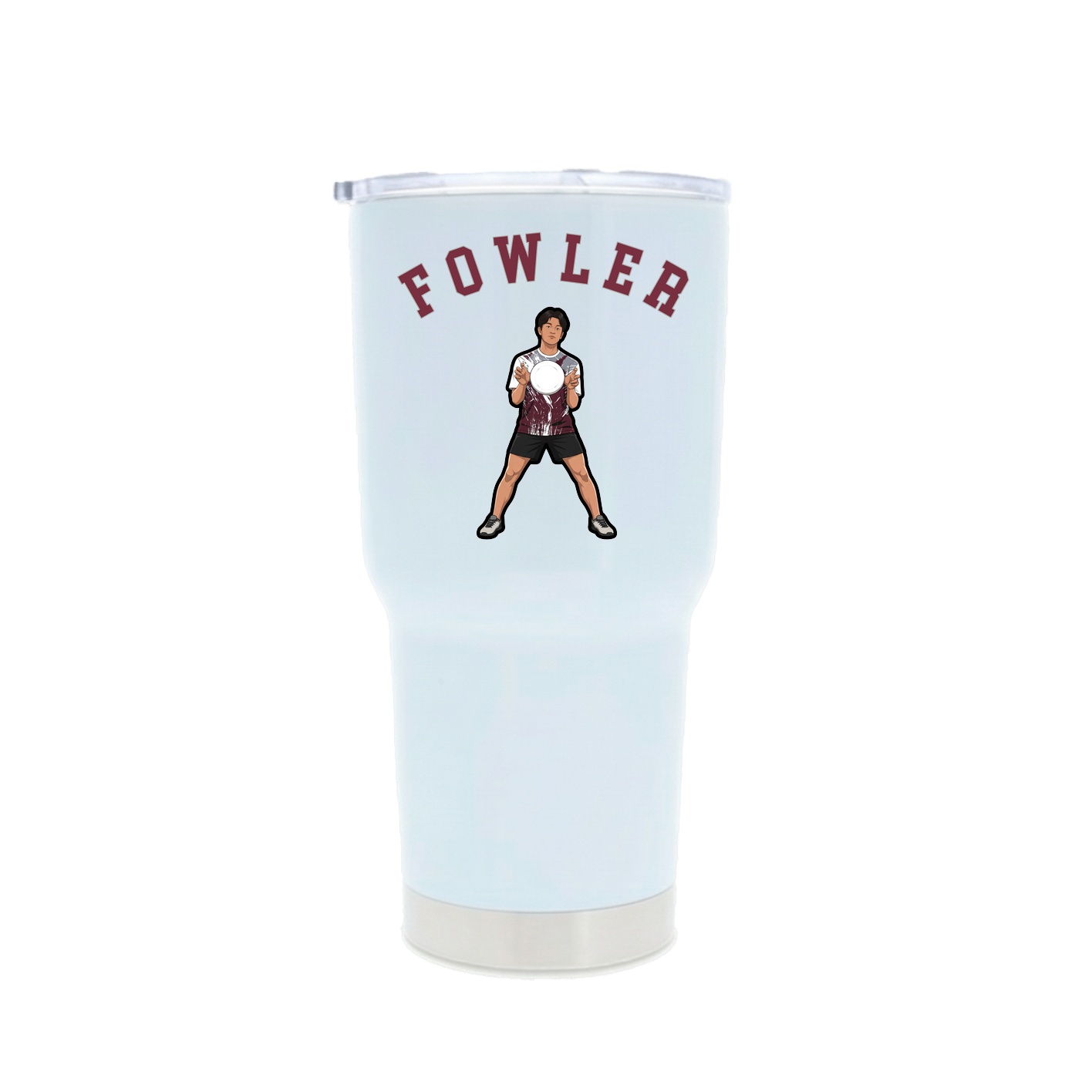30oz Stainless Steel Tumbler — Shirsey Arch in White