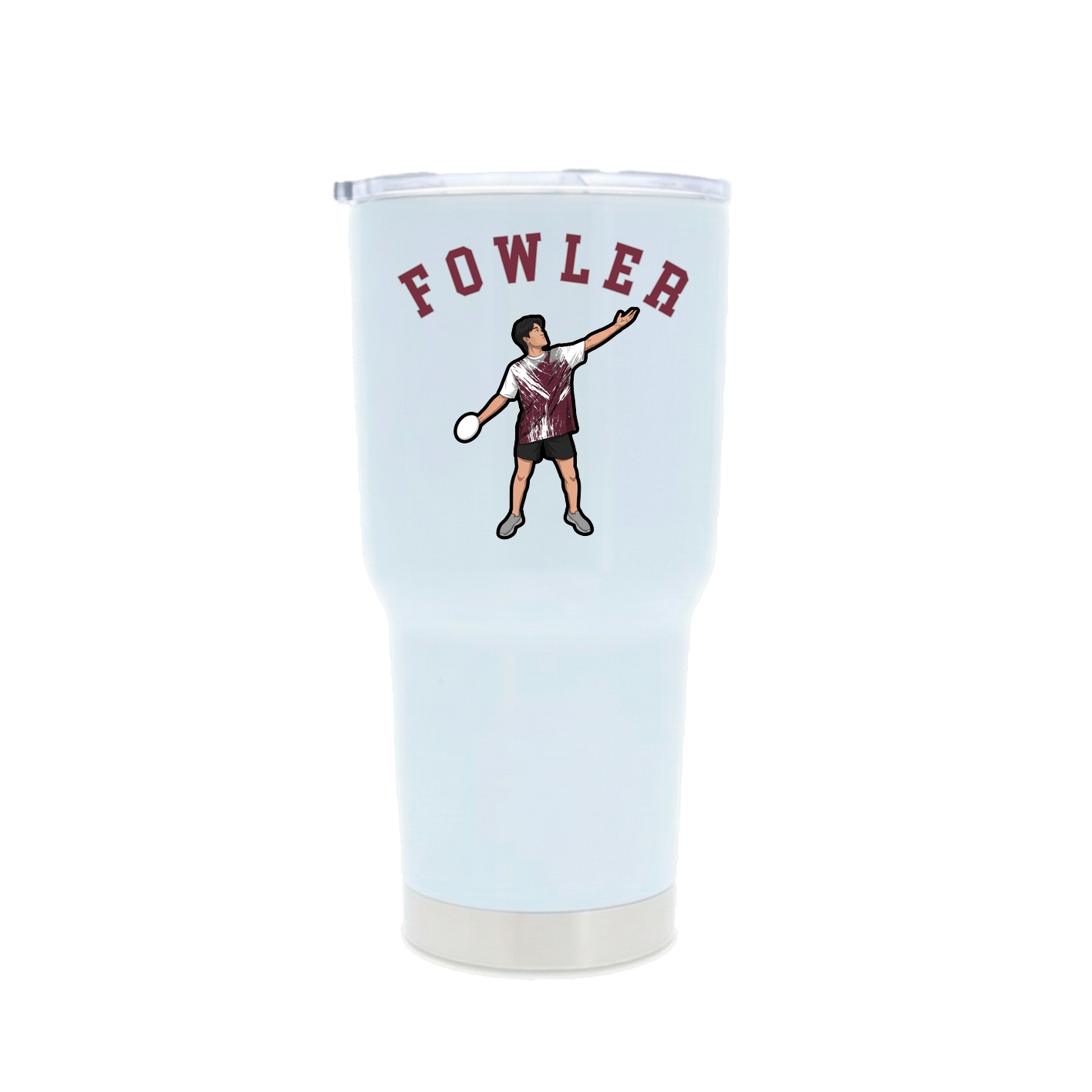 30oz Stainless Steel Tumbler — Shirsey Arch in White