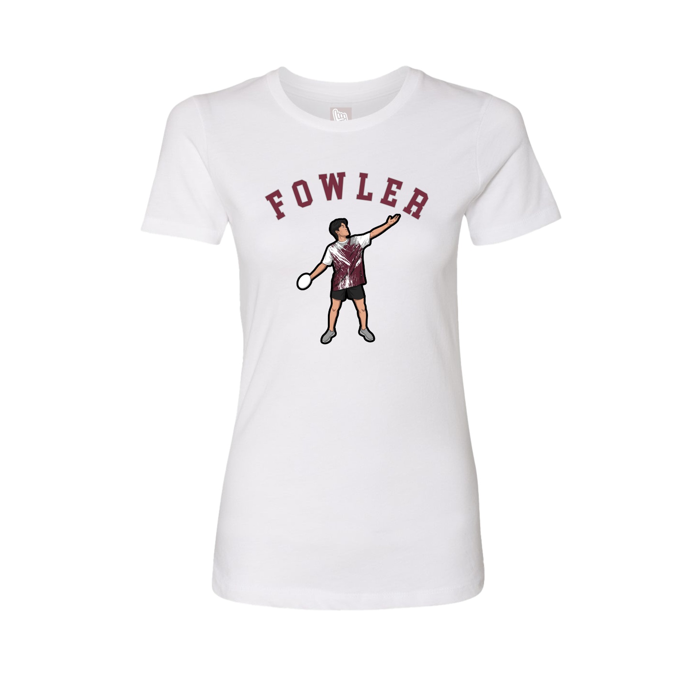 Fitted Women's Tee — Shirsey Arch in White