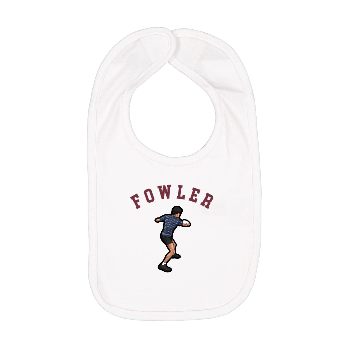 Infant Bib — Shirsey Arch in White