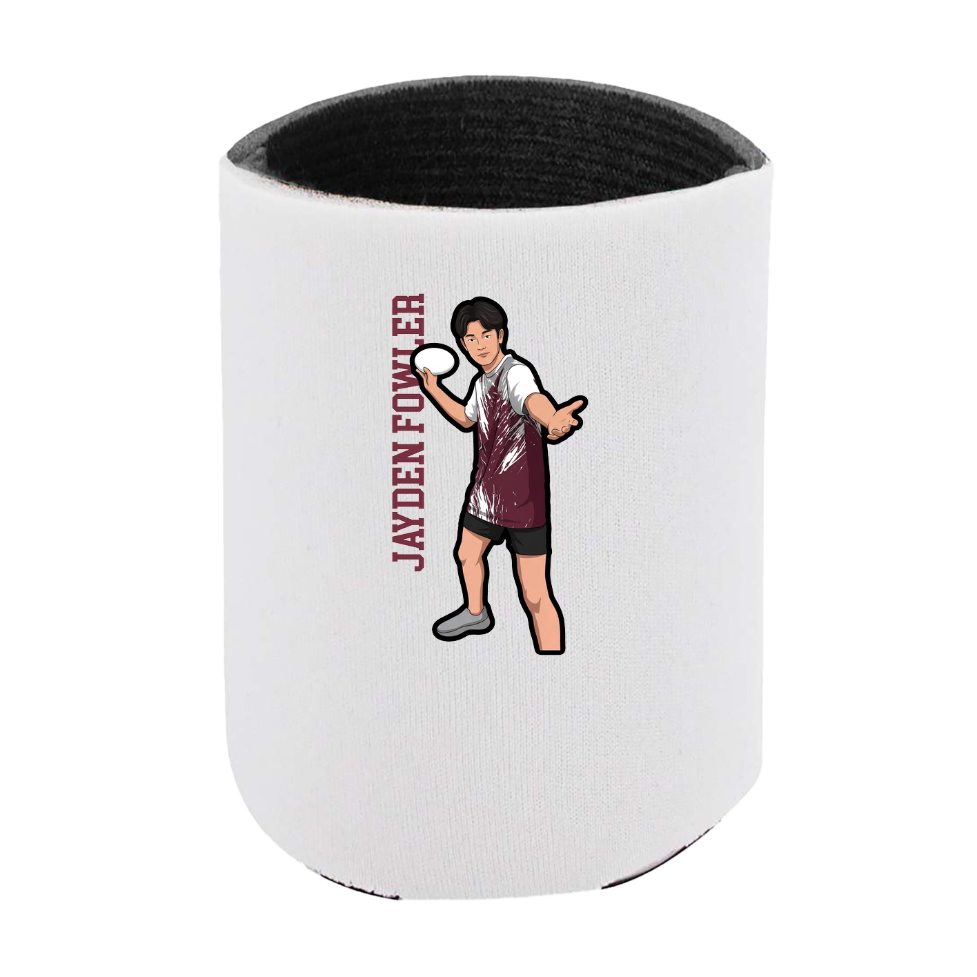 Can Holder — Name Vertical in White