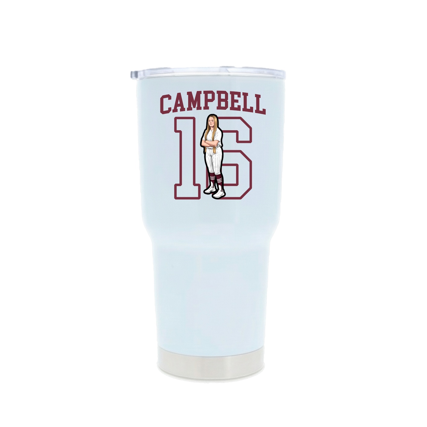 30oz Stainless Steel Tumbler — Shirsey in White