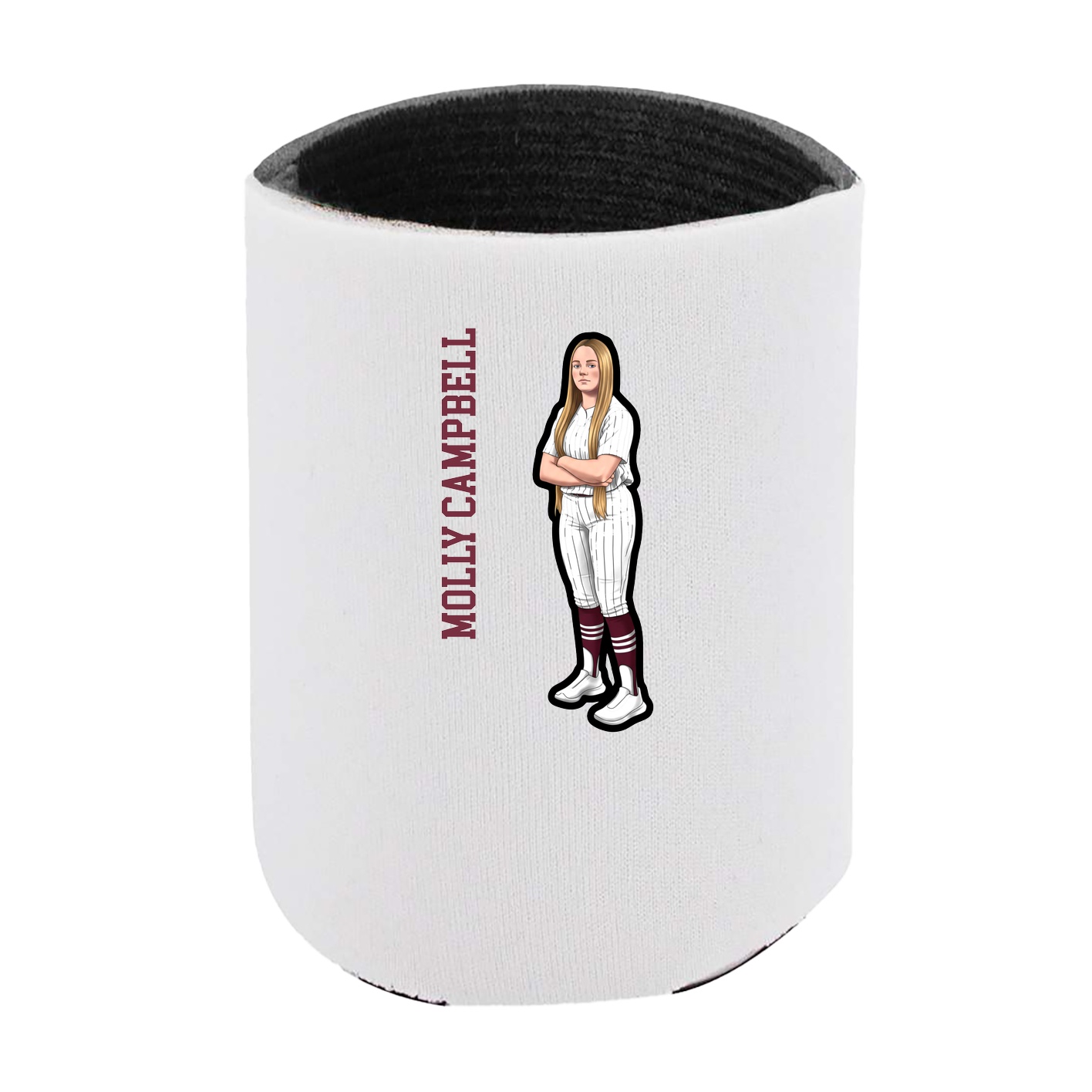 Can Holder — Name Vertical in White