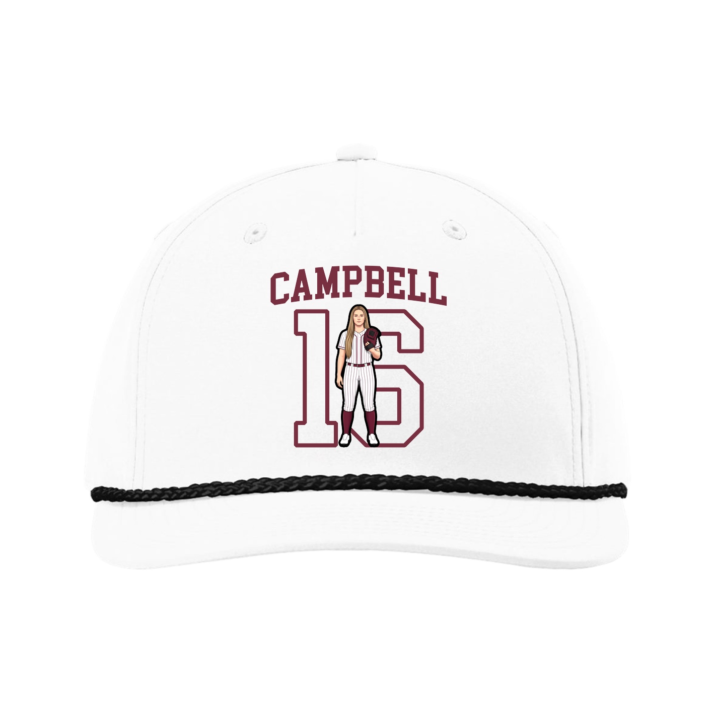 Five-Panel Classic Rope Cap — Shirsey in White
