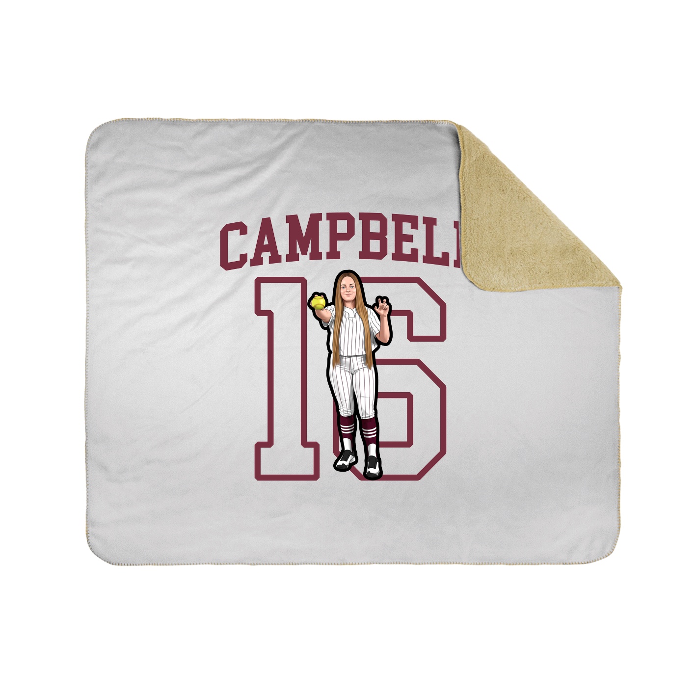 Throw Blanket — Shirsey in White