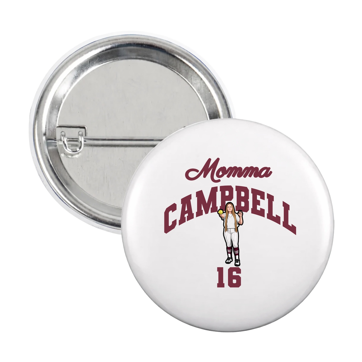 Game Day Button — Mothers Day Arch in White