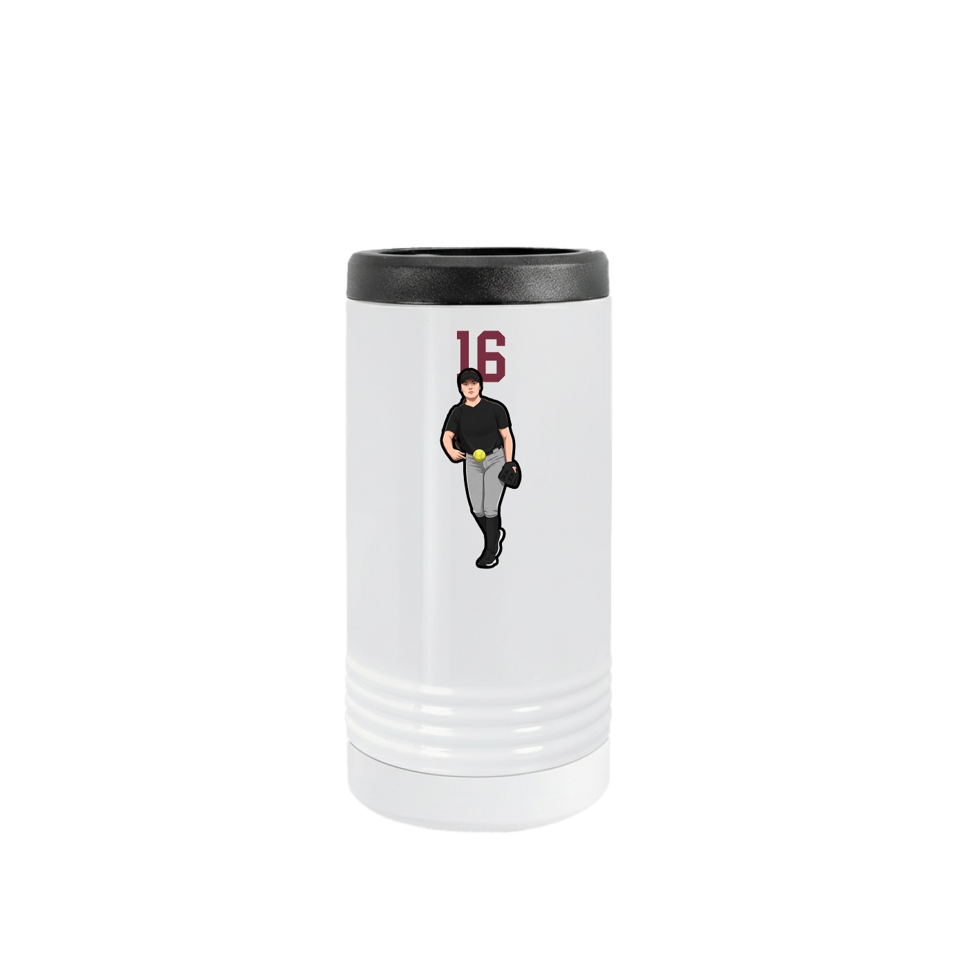 Slim Beverage Holder — Number Top in White