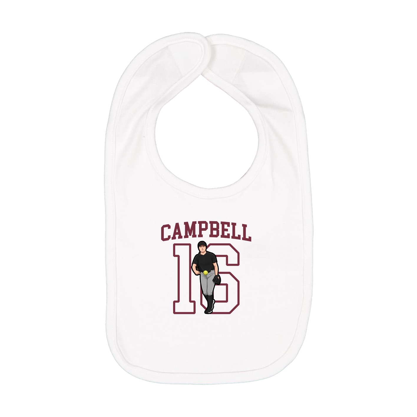Infant Bib — Shirsey in White